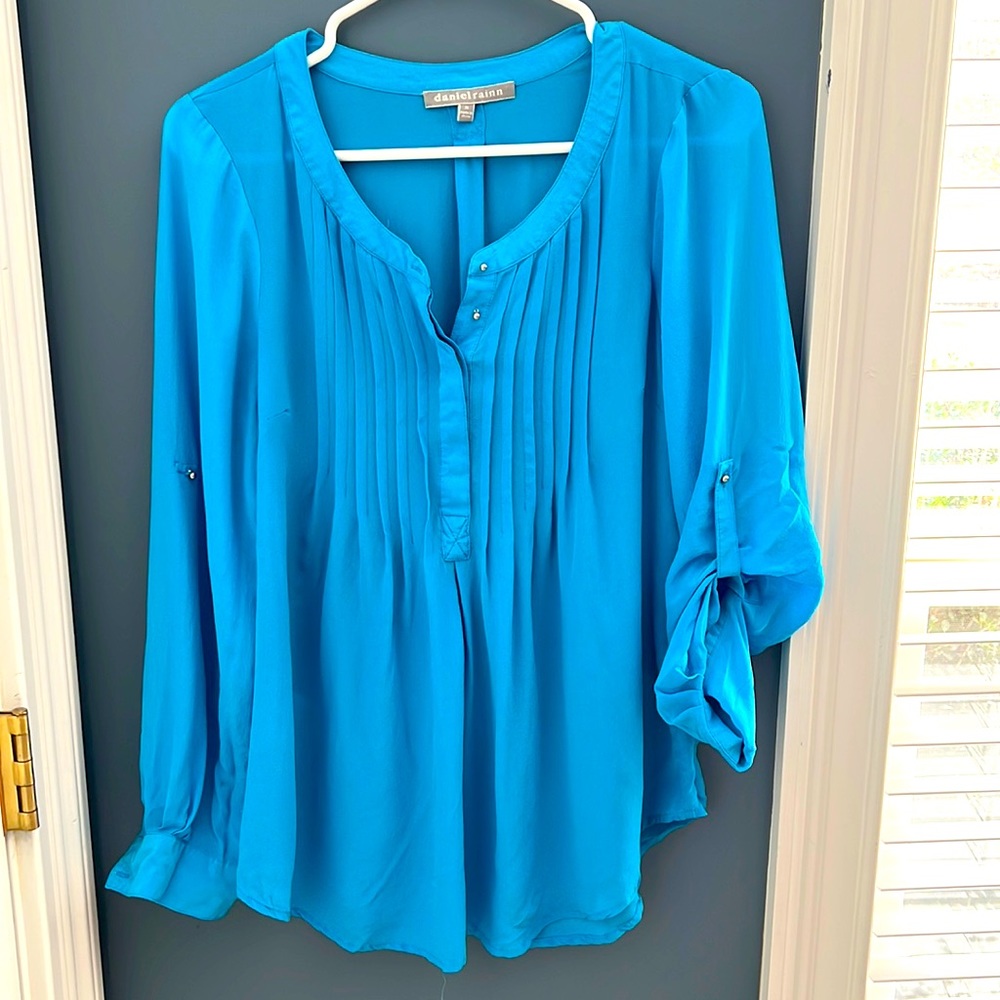 Blue Silk Top